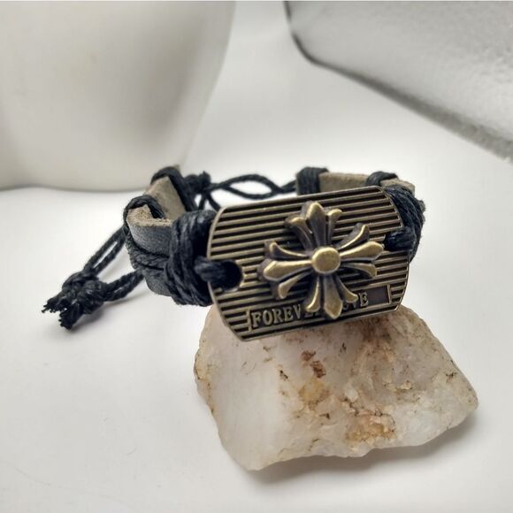 Leather bracelet‎ simplistic forever love unisex - Picture 2 of 3